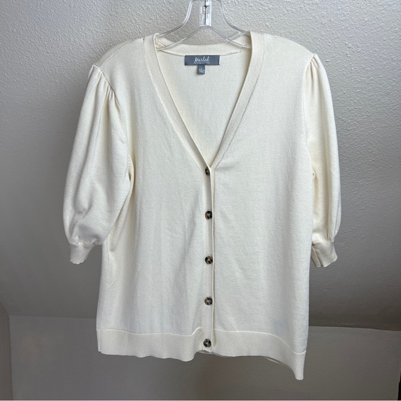 MARLED REUNITED CLOTHING V-Neck Button Front Cardigan. Size L - Picture 1 of 5